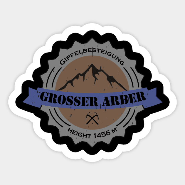 Gipfelbesteigung Grosser Arber Height 1456 m Sticker by JG0815Designs